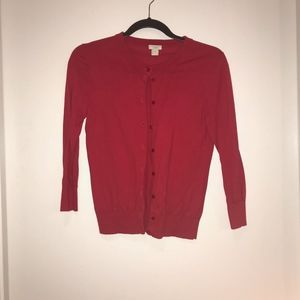 J. Crew Factory Clare Cardigan (Red, size S)